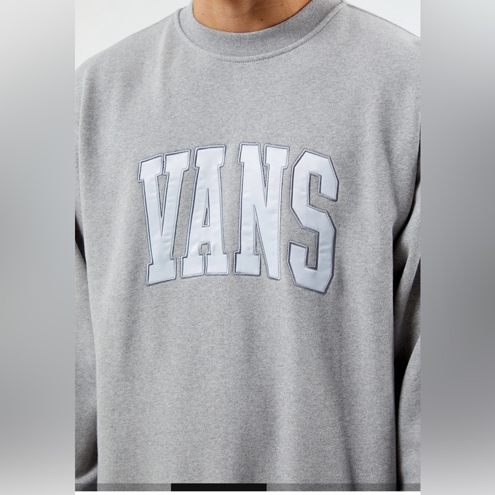Vans Original Standards Varsity Loose Crew Sweatshirt Grey Size L